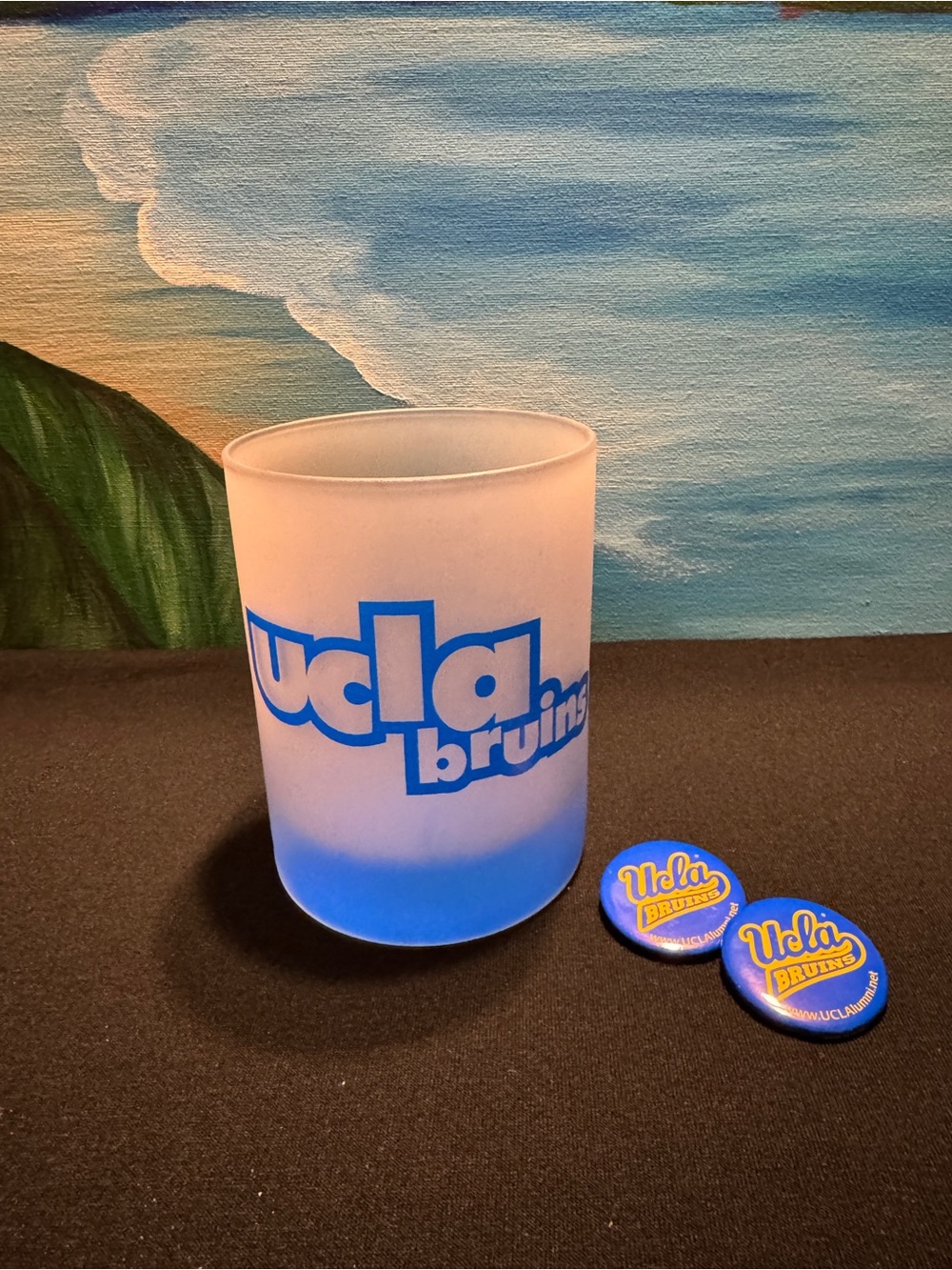 UCLA Bruins Vintage Frosted Glass - Blue/White